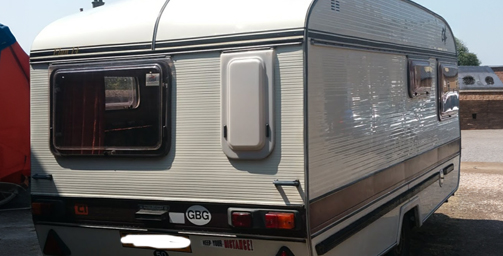 Restored shiny motorhome after restoration