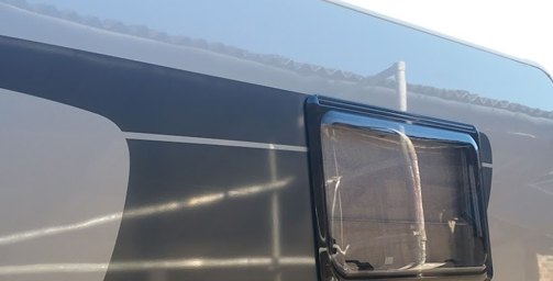 Restored shiny motorhome after restoration