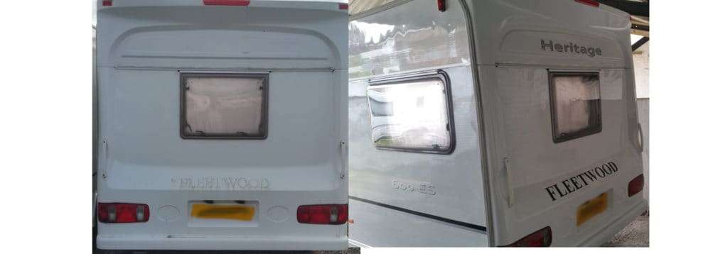 Fleetwood Heritage Caravan Sticker Replacement and Polish