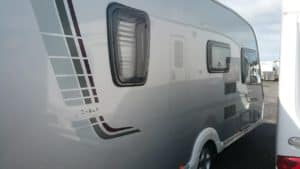 Swift Conqueror Caravan silver side caravan with restoration polish and protection