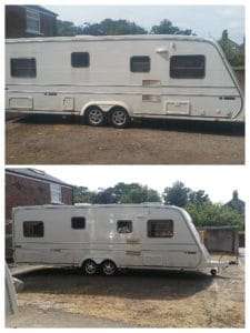 dull vanmaster occasion caravan oxidised restored